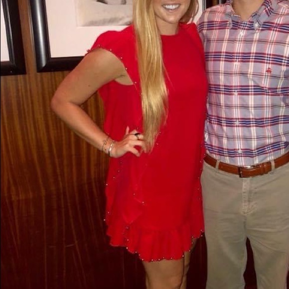 Boutique Red Studded Dress! Worn once! - Picture 5 of 5